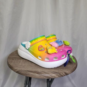 CROCS X Care Bears Collaboration Crush Clog Light On Platform Multicolor M6 W8